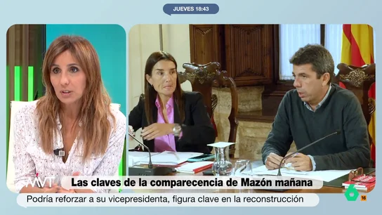 Carmen Morodo explica la 'dimisión en diferido' que habría propuesto el PP a Mazón "En el PP hay debate entre los que consideran que se estaban pasando en el apoyo a Mazón, que se quemaban, y los partidarios de la defensa", apunta Carmen Morodo en este vídeo donde analiza la estrategia política diseñada desde Génova.