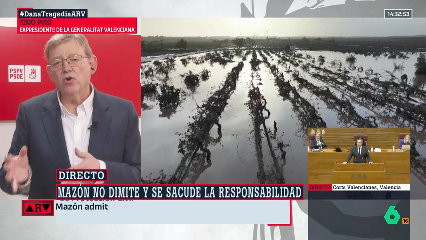Ximo Puig se pronuncia sobre la gestión de Mazón Ximo Puig se pronuncia sobre la gestión de Mazón