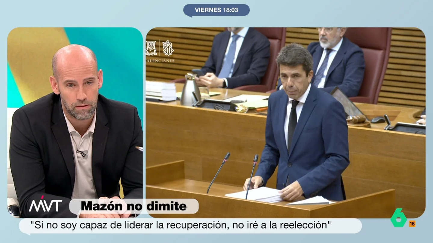 Gonzalo Miró califica de "vergonzosa" y "miserable" la comparecencia de Mazón: "Va a tener a más de 200 muertos a sus espaldas" Gonzalo Miró califica de "vergonzosa" y "miserable" la comparecencia de Mazón: "Va a tener a más de 200 muertos a sus espaldas"