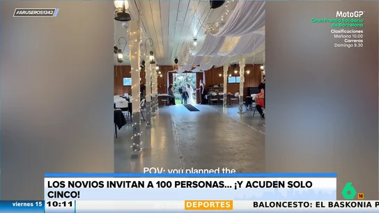 Unos novios mandan 100 invitaciones para su boda y acuden solo cinco: "Se han dado el piro" Unos novios mandan 100 invitaciones para su boda y acuden solo cinco: "Se han dado el piro"