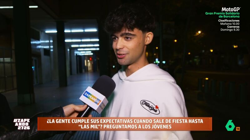 Un joven, sobre la gente que sale de fiesta para ligar: "Me enfadan y me caen mal... están vacíos por dentro"