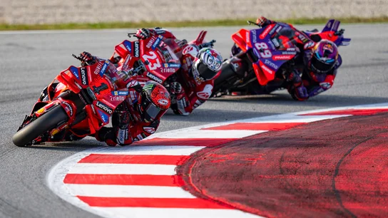 Pecco Bagnaia, Enea Bastiaini y Jorge Martín Pecco Bagnaia, Enea Bastiaini y Jorge Martín