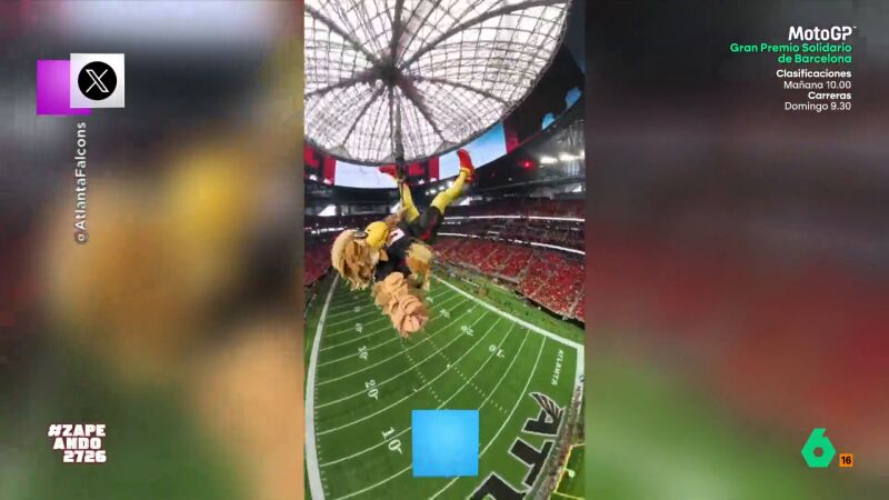 Récord Guinness: así es el increíble salto que ha hecho Freddie, la mascota de los Atlanta Falcons