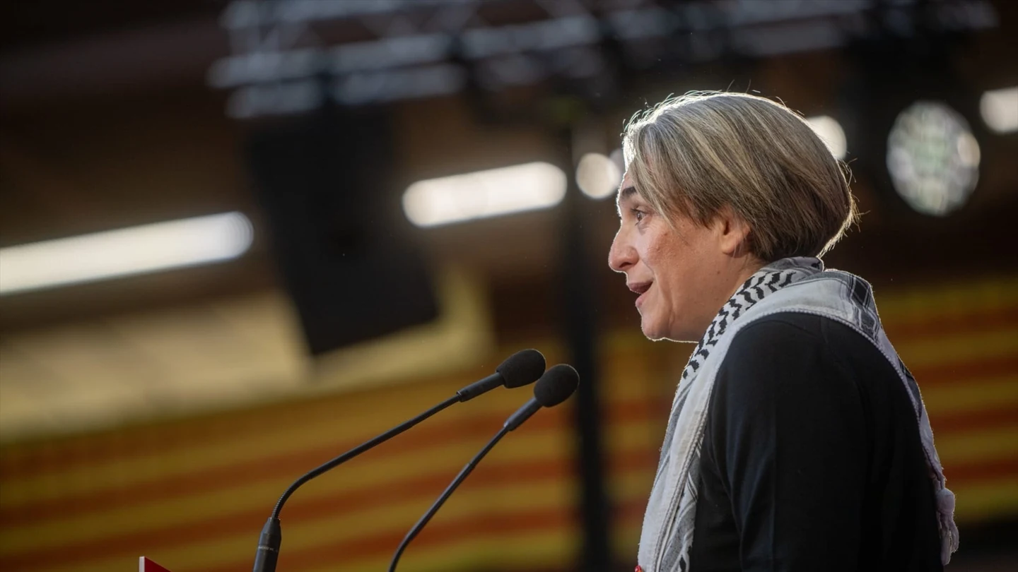 La exalcaldesa de Barcelona y cocoordinara de Catalunya en Comú, Ada Colau, interviene en la IV Assemblea de los Comuns, en Barcelona La exalcaldesa de Barcelona y cocoordinara de Catalunya en Comú, Ada Colau, interviene en la IV Assemblea de los Comuns, en Barcelona