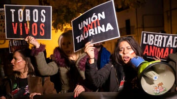 Manifestación en contra del Toro Jubilo de Medinaceli