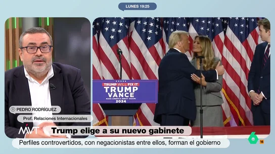 Pedro Rodríguez, sobre el nuevo gabinete de Trump: "No es un Gobierno, es un troleo a la democracia de EEUU" Para el profesor de Relaciones Internacionales, el próximo presidente de Estados Unidos se considera muy audaz por sus elecciones a la hora de conformar su gobierno pero, en su opinión, "está confundiendo su malicia casposa con la osadía".