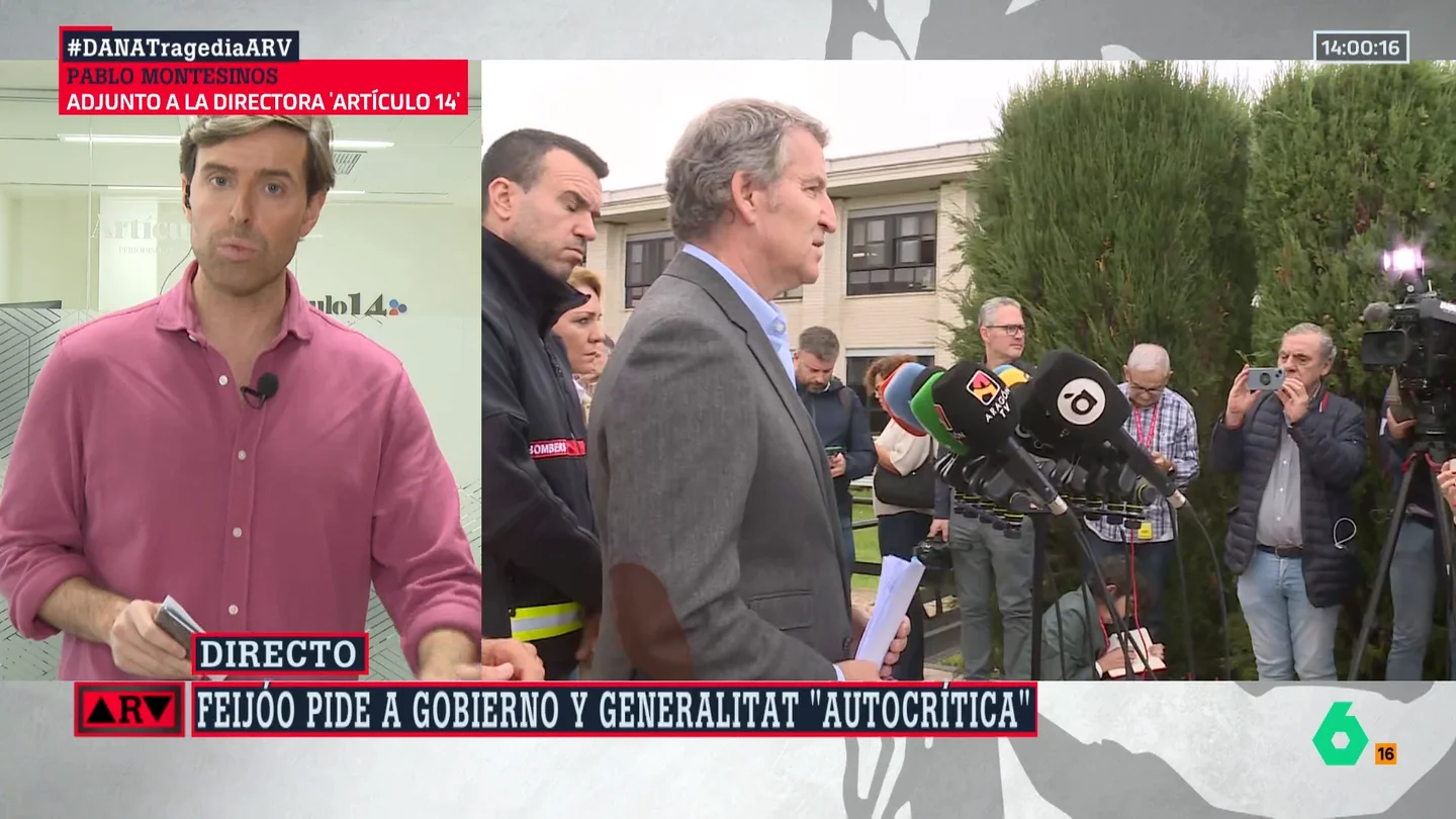Montesinos señala qué dice el "entorno de Feijóo" sobre Mazón: "Aseguran que no le den políticamente por muerto" Montesinos señala qué dice el "entorno de Feijóo" sobre Mazón: "Aseguran que no le den políticamente por muerto"