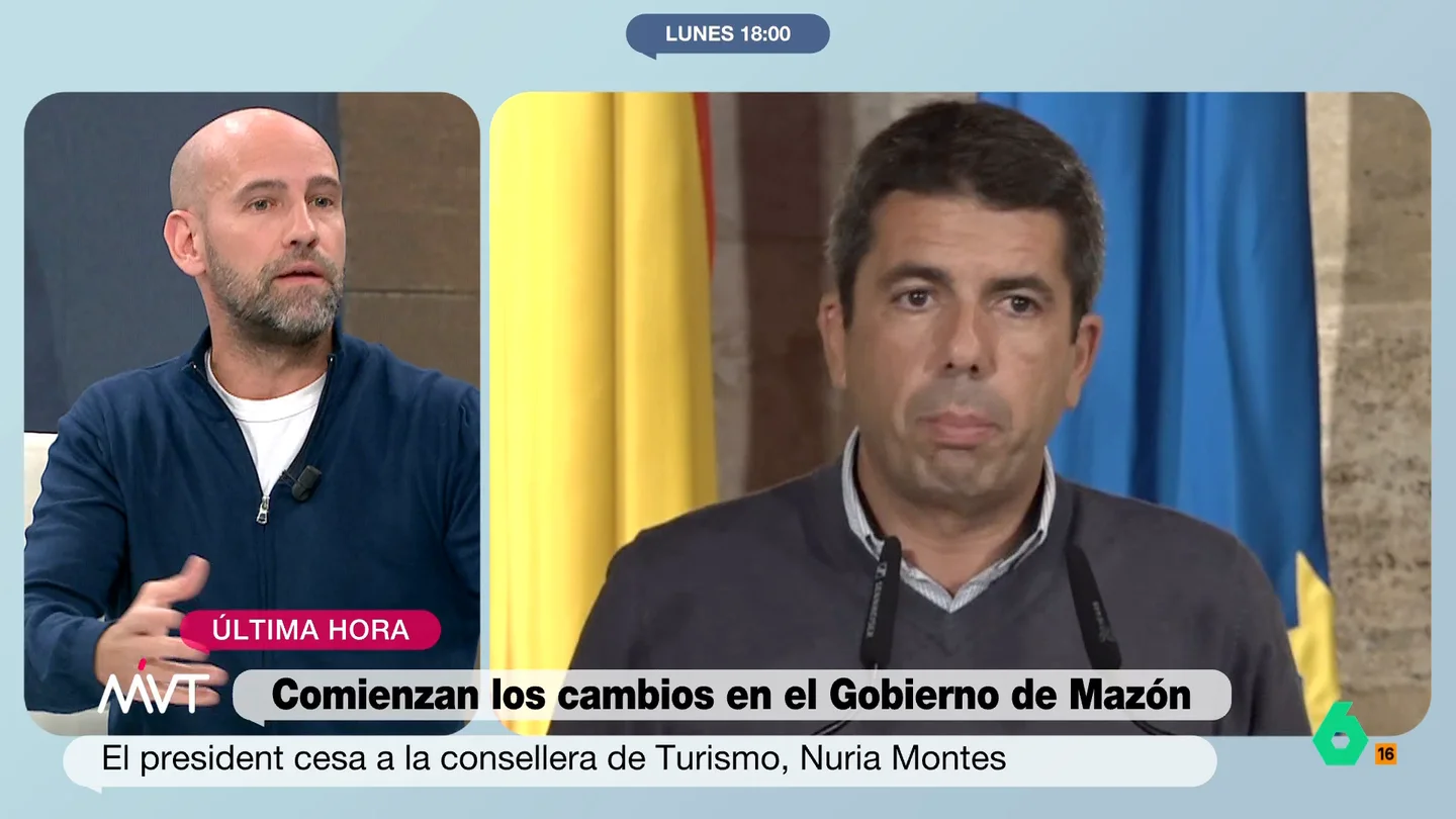 Gonzalo Miró rebate las excusas de Carlos Mazón: "Aunque no fueras el que más sabes, tienes que estar" "Aunque no fueras el que más sabes, desde luego no estarías en otro lado de comida y tomándote unos cacharritos", comenta Gonzalo Miró en este vídeo, donde reacciona a las excusas de Mazón sobre que su presencia en el CECOPI no era necesaria.