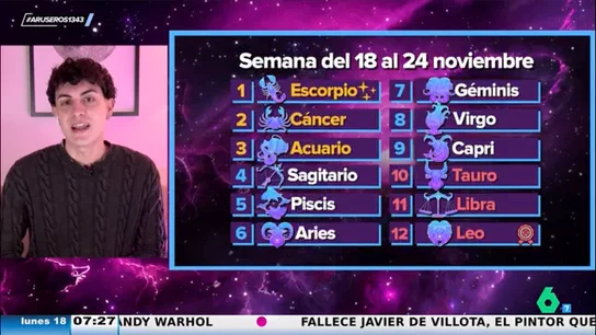 Las predicciones del horóscopo para esta semana del 18 al 24 de noviembre según Jabifus Las predicciones del horóscopo para esta semana del 18 al 24 de noviembre según Jabifus