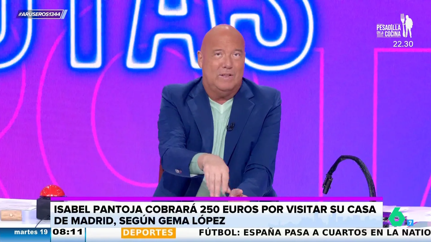 Alfonso Arús, tras saber lo que cobrará Isabel Pantoja por visitar su casa: "Parece un concierto de Taylor Swift" Alfonso Arús, tras saber lo que cobrará Isabel Pantoja por visitar su casa: "Parece un concierto de Taylor Swift"