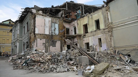 Imagen de archivo de un ataque ruso contra Ucrania. Imagen de archivo de un ataque ruso contra Ucrania.