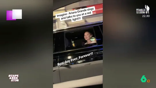 Ariana Grande sorprende a un fan que escuchaba su música en el coche: se pone a cantar con él uno de sus temas La artista, que se encuentra en plena promoción de su nueva película, 'Wicked', encontró al joven escuchando uno de sus temas a todo volumen en su coche y no perdió la oportunidad de darle una gran sorpresa.