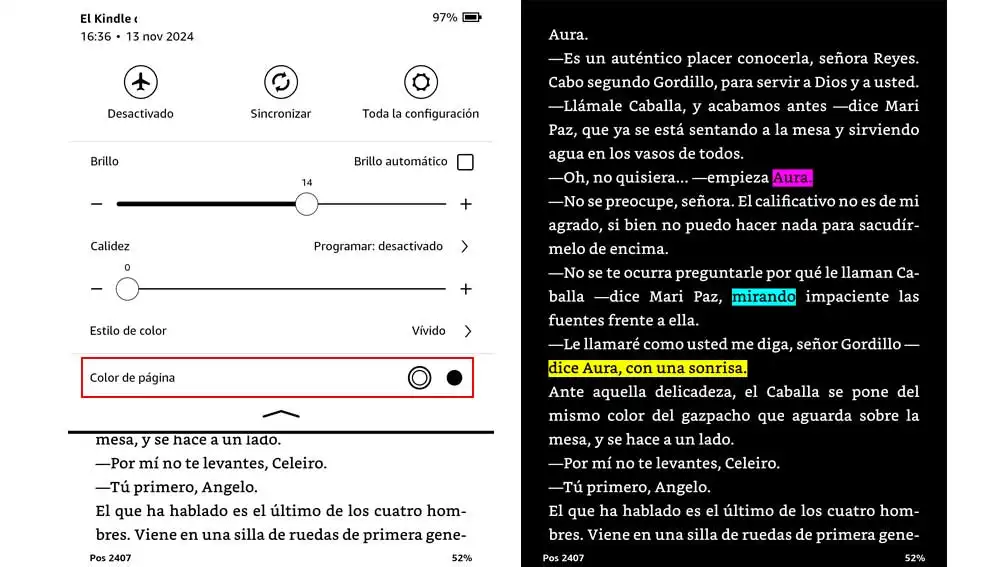 Así es el modo oscuro del Kindle Paperwhite colorsoft Así es el modo oscuro del Kindle Paperwhite colorsoft