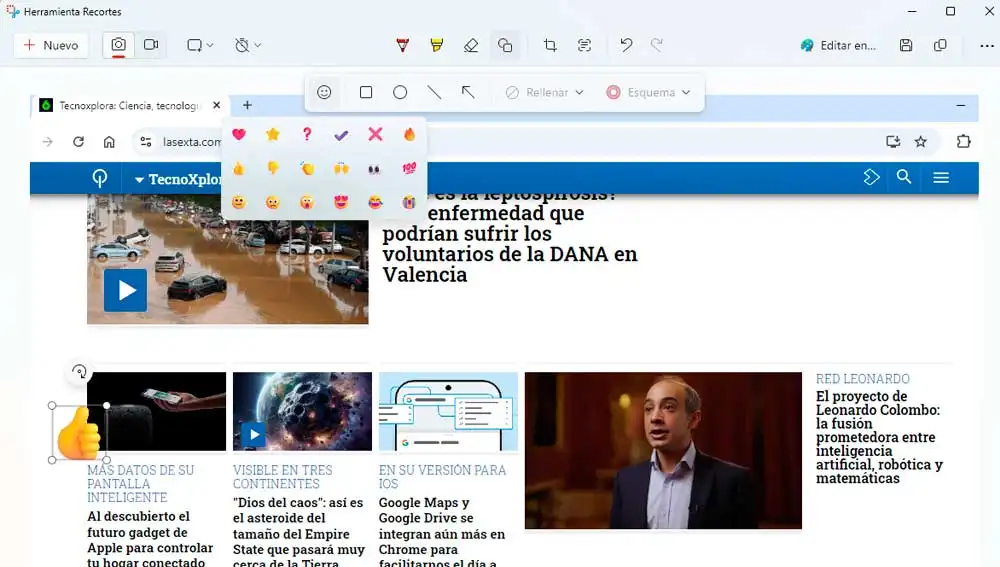 Editando capturas en recortes de Windows Editando capturas en recortes de Windows