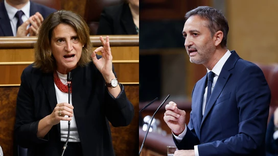 La ministra Teresa Ribera y el diputado del PP César Sánchez La ministra Teresa Ribera y el diputado del PP César Sánchez