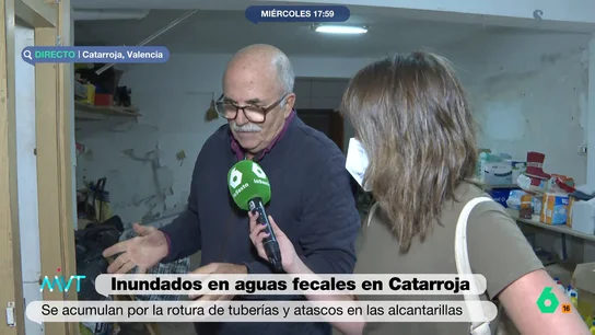 El drama de un vecino de Catarroja tras la DANA: "Espero al final de las tuberías con un recogedor para evacuar las aguas fecales" El drama de un vecino de Catarroja tras la DANA: "Espero al final de las tuberías con un recogedor para evacuar las aguas fecales"