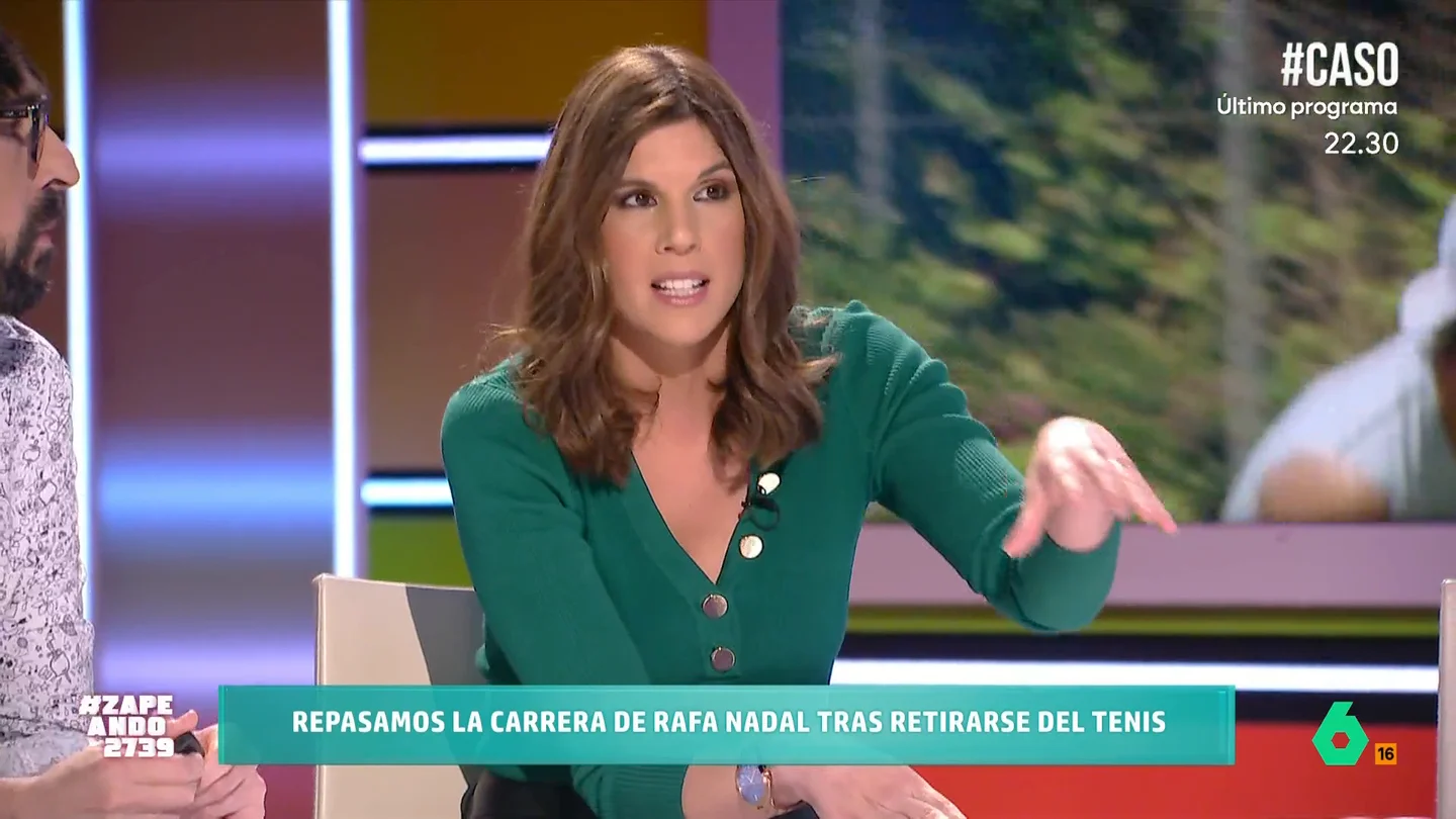 Carlota Reig 'pronostica' que el futuro de Rafa Nadal será 'merengue': "Podría ser presidente del Real Madrid" La periodista de laSexta indica que el tenista es fanático del Real Madrid y que, incluso, es socio de honor. Por ello cree que su futuro puede estar relacionado con el club blanco. "A la afición le encantaría", afirma.