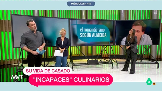 El consejo de Iñaki López a Almeida tras confesar su 'incapacidad' en la cocina Iñaki López analiza en Más Vale Tarde las confesiones de José Luis Martínez-Almeida en 'El Hormiguero', donde reconocía que él y su pareja "no sumamos un huevo frito". En este vídeo, el presentador le recomienda las 'clases' del programa.