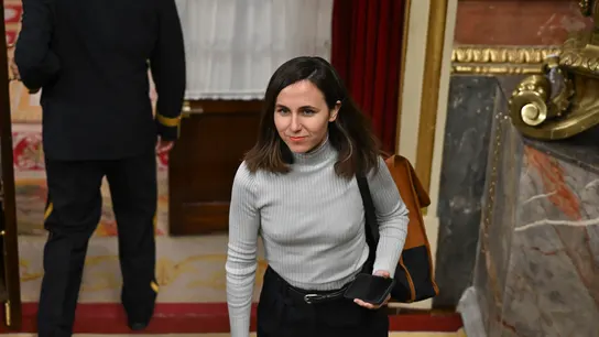 La líder de Podemos, Ione Belarra, durante el pleno del Congreso de los Diputados este jueves en Madrid. La líder de Podemos, Ione Belarra, durante el pleno del Congreso de los Diputados este jueves en Madrid.