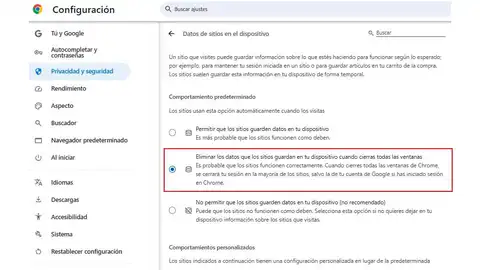 Eliminando datos de Chrome Eliminando datos de Chrome