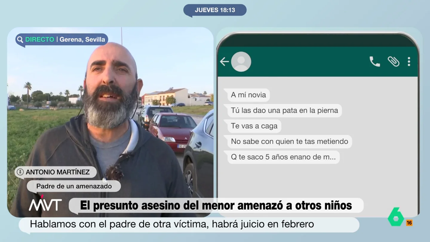 Un padre denuncia amenazas de muerte a su hijo por parte del presunto autor del asesino en un instituto de Gerena Un padre denuncia amenazas de muerte a su hijo por parte del presunto autor del asesino en un instituto de Gerena