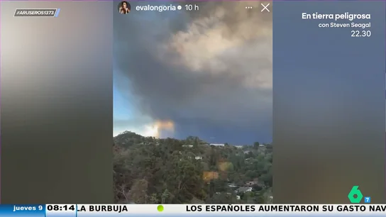 Eva Longoria muestra las columnas de humo que pueden verse desde su casa causadas por los incendios de Los Ángeles Eva Longoria muestra las columnas de humo que pueden verse desde su casa causadas por los incendios de Los Ángeles
