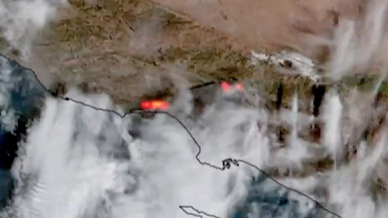 Vientos de Santa Ana sobre los incendios Vientos de Santa Ana sobre los incendios