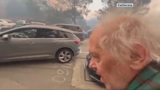 El agónico rescate de un anciano en los incendios de Los Ángeles. El agónico rescate de un anciano en los incendios de Los Ángeles.