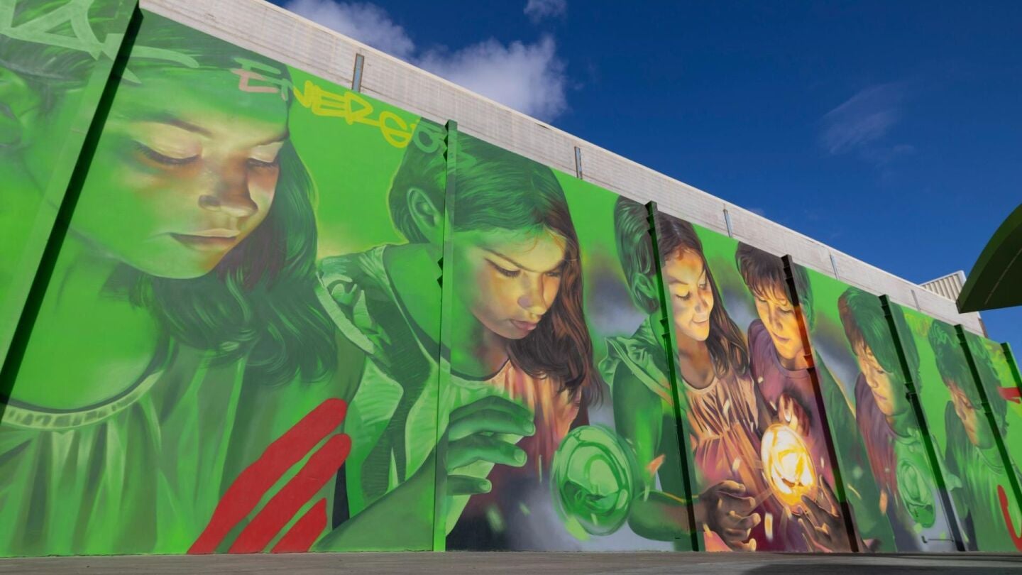 Mural de Arinaga ( Gran Canaria) que opta al premio Street Art Cities