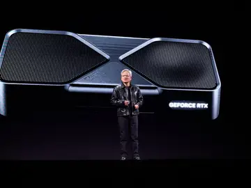 El fundador y CEO de NVIDIA, Jensen Huang, habla durante la conferencia de prensa de NVIDIA El fundador y CEO de NVIDIA, Jensen Huang, habla durante la conferencia de prensa de NVIDIA