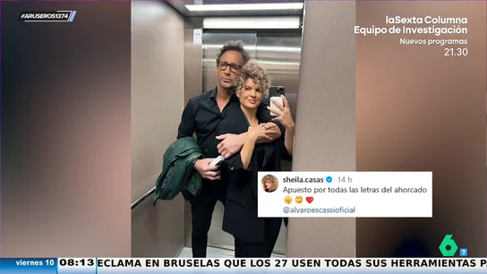 Sheila Casas demuestra que su relación con Álvaro Muñoz Escassi va viento en popa: "Apuesto por todas las letras del ahorcado" Sheila Casas demuestra que su relación con Álvaro Muñoz Escassi va viento en popa: "Apuesto por todas las letras del ahorcado"