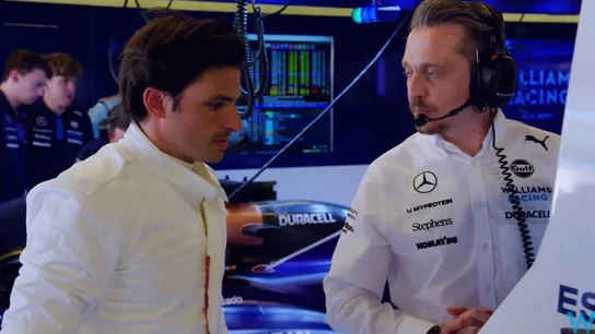 Carlos Sainz con uno de sus ingenieros en Williams Carlos Sainz con uno de sus ingenieros en Williams