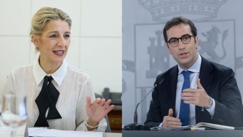 Yolanda Díaz y Carlos Cuerpo, ministros de Trabajo y Economía respectivamente