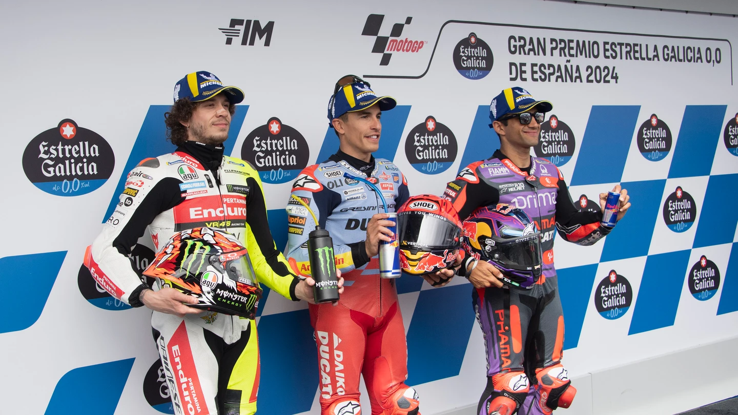 Marco Bezzecchi, Marc Márquez y Jorge Martín Marco Bezzecchi, Marc Márquez y Jorge Martín