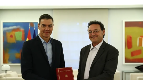 Pedro Sánchez y Álvaro García Ortiz en una imagen de archivo Pedro Sánchez y Álvaro García Ortiz en una imagen de archivo