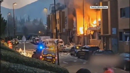 Momento de la explosión en Noáin (Navarra) Momento de la explosión en Noáin (Navarra)