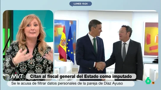 Mayte Alcaraz: "El propio Gobierno está cambiando una ley procesal porque cree sentirse víctima de una campaña" Más Vale Tarde analiza la citación como imputado del fiscal general del Estado, así como las acusaciones del PP al Gobierno de estar implicado en la filtración de los correos de la pareja de Ayuso en su caso de fraude fiscal.