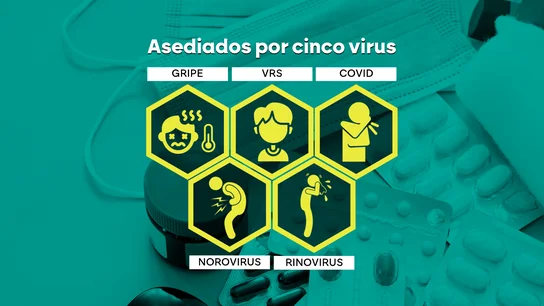 Asediados por cinco virus: gripe, VRS, COVID, norovirus y rinovirus Asediados por cinco virus: gripe, VRS, COVID, norovirus y rinovirus