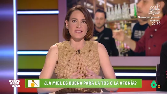Boticaria, tajante sobre la miel de manuka: "No te engañes pensando que porque te clavan 120 pavos tiene más poder" Boticaria García analiza en Zapeando algunos alimentos que antes eran saludables y ahora no, según la FDA de EEUU. Entre ellos está la miel, de la que asegura que "no podemos endiosar un alimento con un 80% de azúcar".