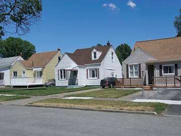 Casas típicas de EEUU construidas con madera Casas típicas de EEUU construidas con madera