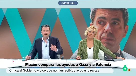 Iñaki López critica a Mazón por sus bromas sobre las ayudas a Gaza Iñaki López critica a Mazón por sus bromas sobre las ayudas a Gaza