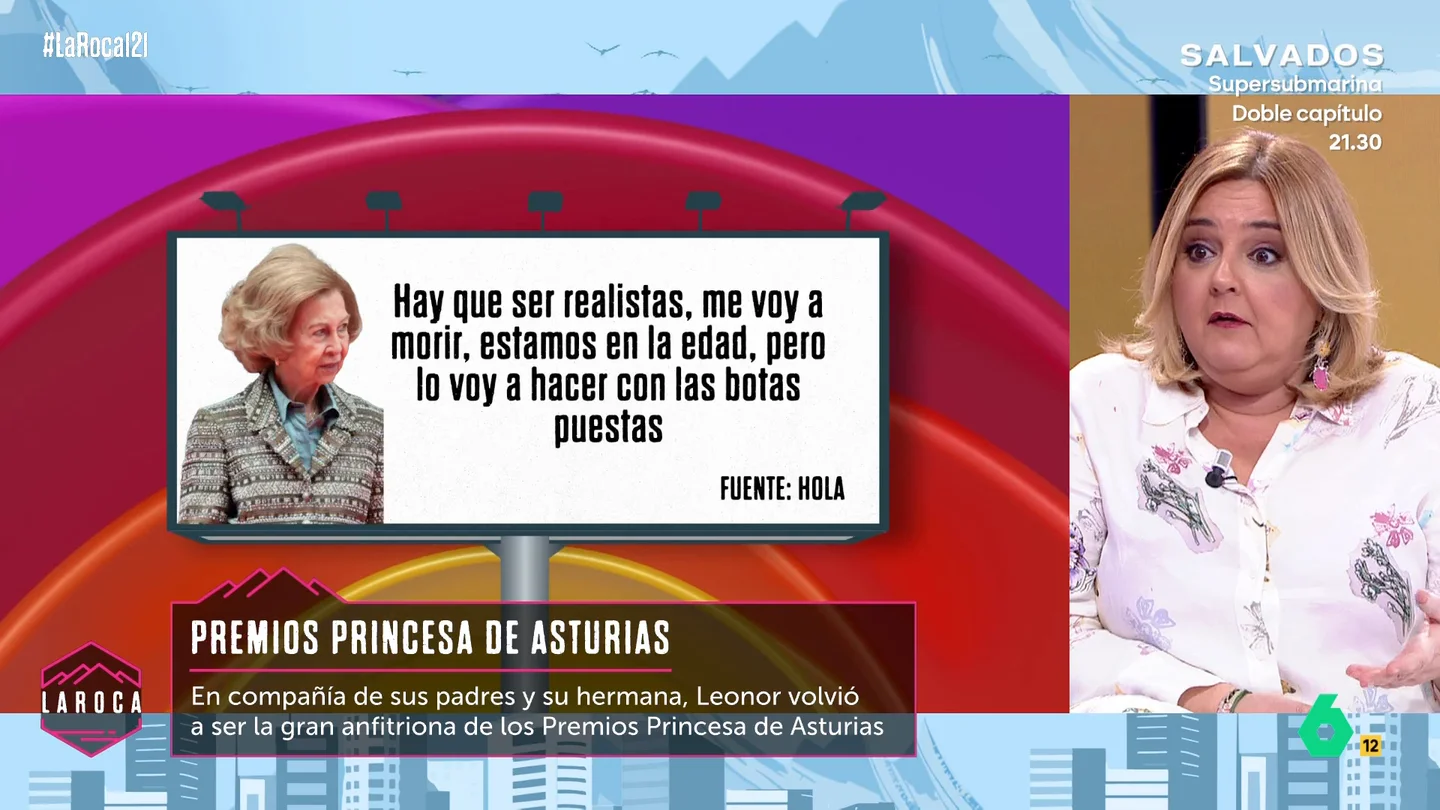 LA ROCA Pilar Vidal, sobre la entereza de la reina Sofía tras publicarse los audios de Juan Carlos y Bárbara Rey: "No pasa nada por decir que se derrumbó" LA ROCA Pilar Vidal, sobre la entereza de la reina Sofía tras publicarse los audios de Juan Carlos y Bárbara Rey: "No pasa nada por decir que se derrumbó"