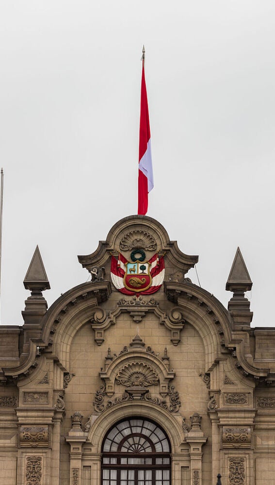 Detalle del Palacio de Gobierno de Perú