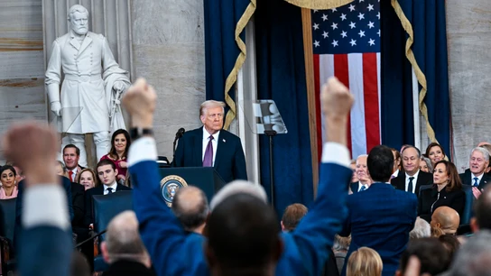 Trump durante su toma de posesión en el Capitolio Trump durante su toma de posesión en el Capitolio