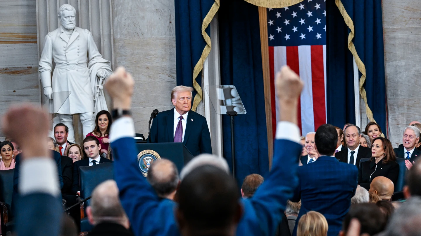 Trump durante su toma de posesión en el Capitolio Trump durante su toma de posesión en el Capitolio