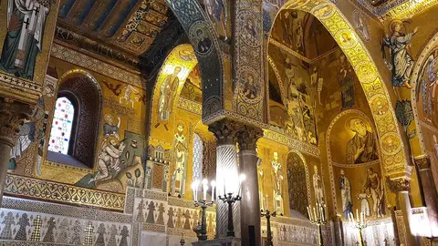 Cappella Palatina del Palacio de los Normandos, en Sicilia Cappella Palatina del Palacio de los Normandos, en Sicilia
