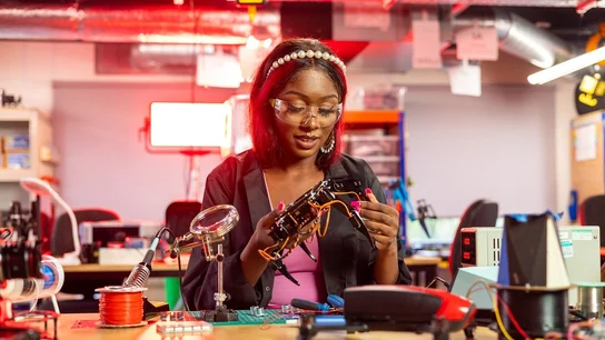 Una investigadora científica. Una investigadora científica.
