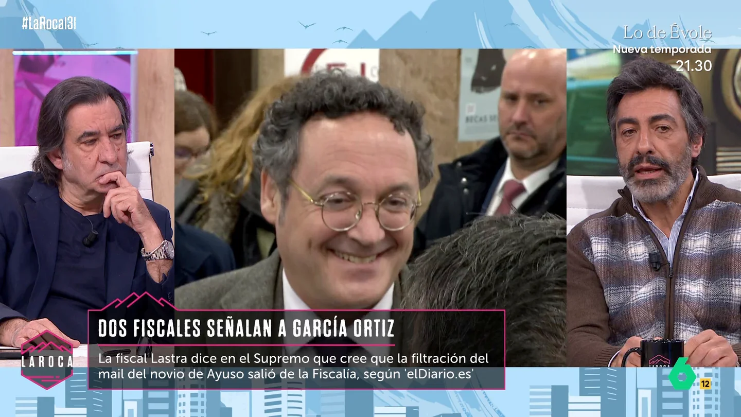 LA ROCA Juan del Val, sobre el caso del fiscal general: "Es lamentable que Ayuso le llamara Watergate y lo arregló Oscar López con el Whiskygate" LA ROCA Juan del Val, sobre el caso del fiscal general: "Es lamentable que Ayuso le llamara Watergate y lo arregló Oscar López con el Whiskygate"