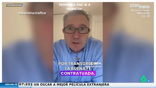 Despiden a un trabajador por ir a trabajar estando de baja por error: "Lo usaron como excusa" Despiden a un trabajador por ir a trabajar estando de baja por error: "Lo usaron como excusa"