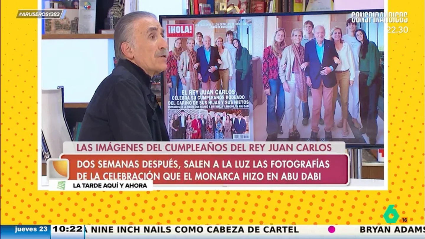 Juan y Medio se burla de la 'costumbre' de la familia real de retocar sus fotos: "Vamos a contar las piernas" Juan y Medio se burla de la 'costumbre' de la familia real de retocar sus fotos: "Vamos a contar las piernas"